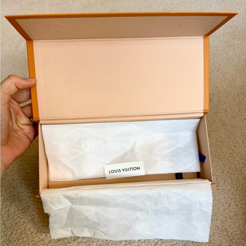 Louis Vuitton Gift Wrap Box AND Blue Gift Ribbon, Louis Vuitton tissue paper